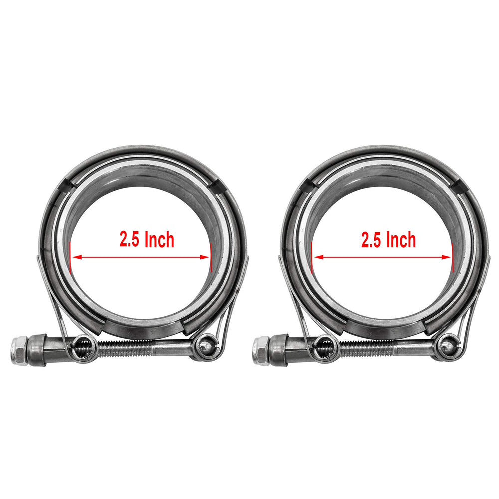PowerWorks V-band clamp with flanges, left view for clear profile