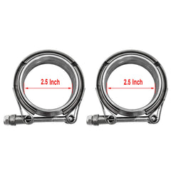 PowerWorks V-band clamp with flanges, left view for clear profile