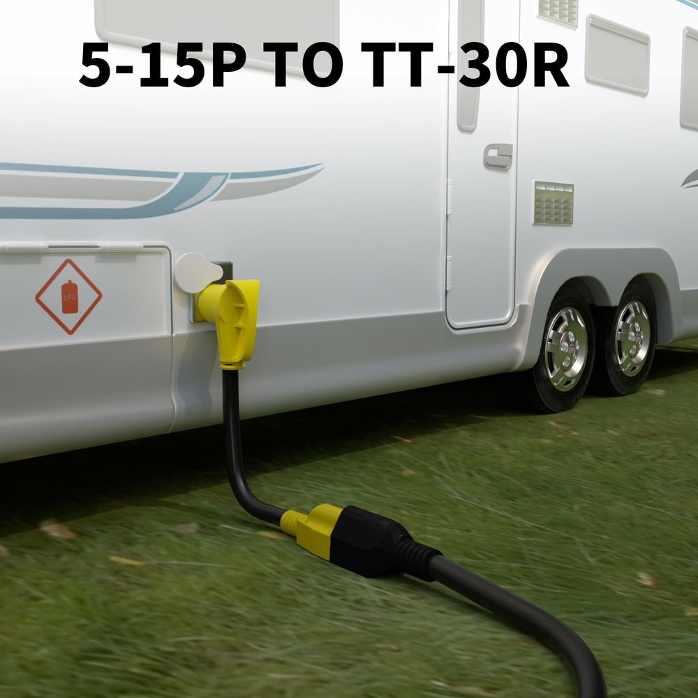 PowGRN 15A to 30A transition simplifies campsite power