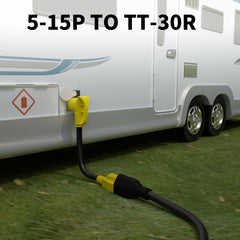 PowGRN 15A to 30A transition simplifies campsite power