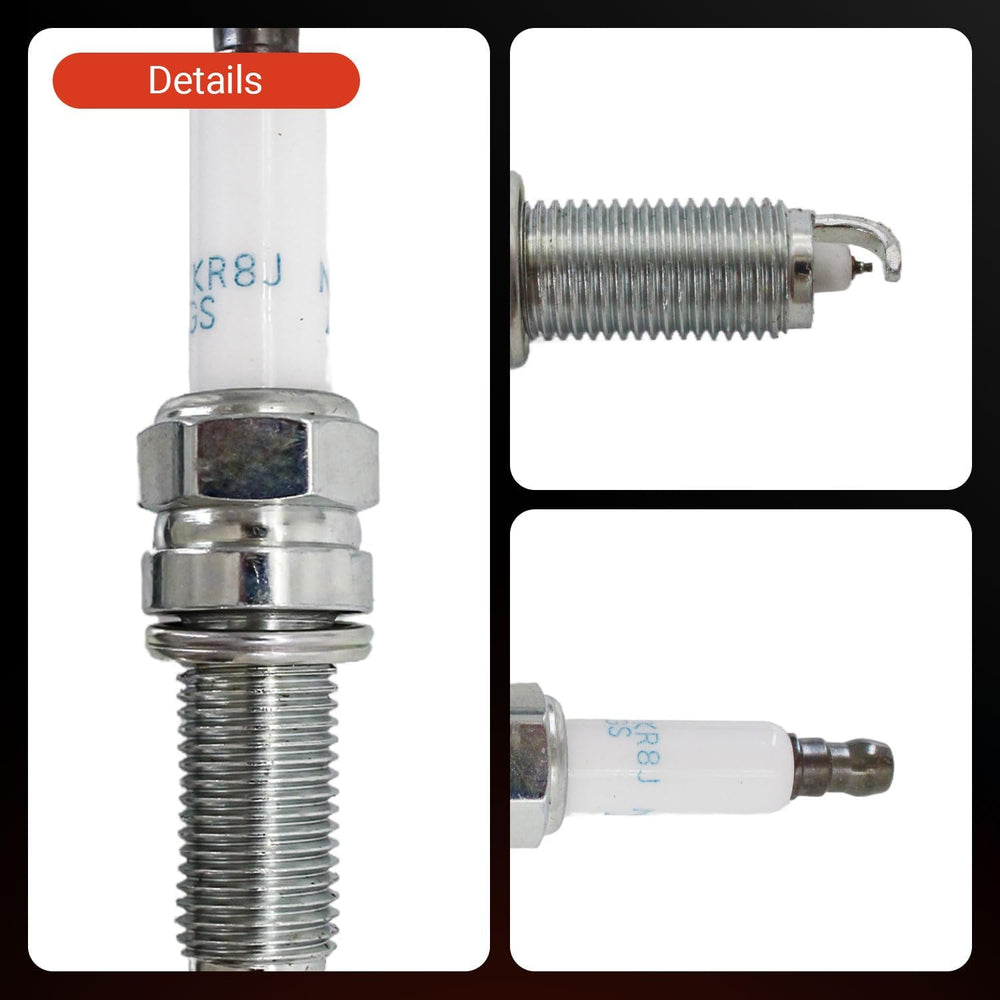 Powkos four-pack spark plugs ready for a 4-cylinder ignition system.