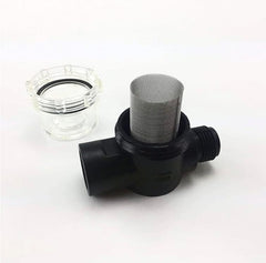 PowerMax RV pump strainer image emphasizes debris protection
