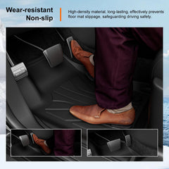 Powoq floor mat closeup showing flexible odor-free TPE material