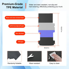 powoq easy-clean cargo mat resists stains and wipes clean