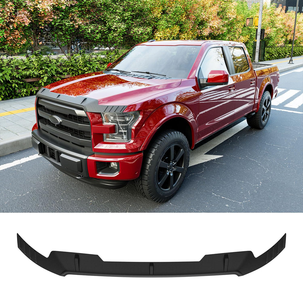 Powoq hood protector for Ford F-150 2015-2020 front view—stone protection and durable finish.