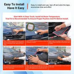 Powoq hood protector cleans easily with a damp cloth after driving.
