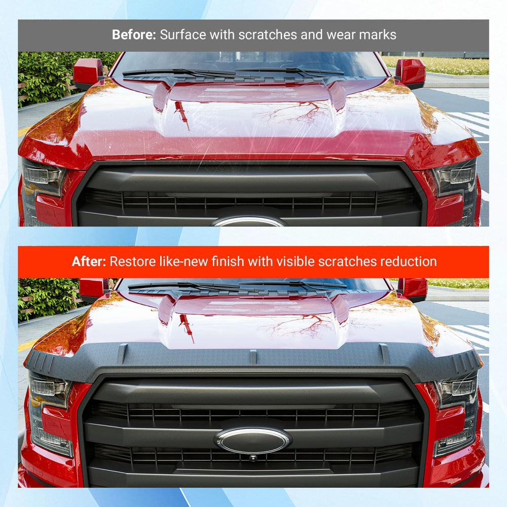 Powoq hood protector close-up reveals durable TPE texture resisting wear and sun exposure.