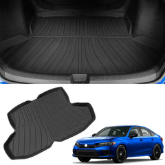 Powoq TPE trunk mat fitted for Honda Civic 2022-2026, precise trunk fit