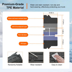 Powoq trunk mat installs easily without tools or drilling.