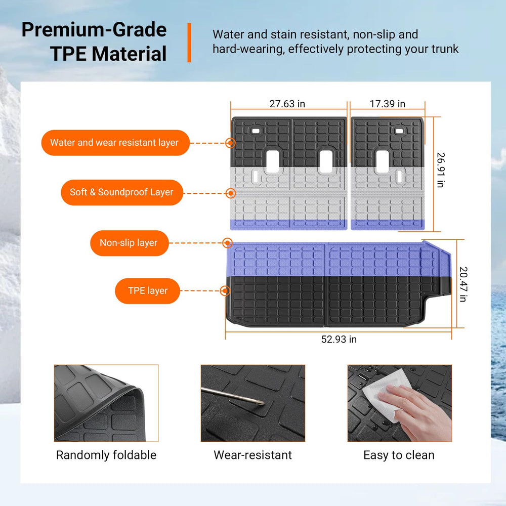 Powoq weather-ready cargo mat resists moisture, stains, and wear.
