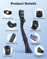 POWVINE bike kickstand aluminum alloy delivers lightweight durability for daily commuting.