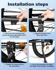 POWVINE bike kickstand fits 24-29 in bikes with track-style or oval tubes.