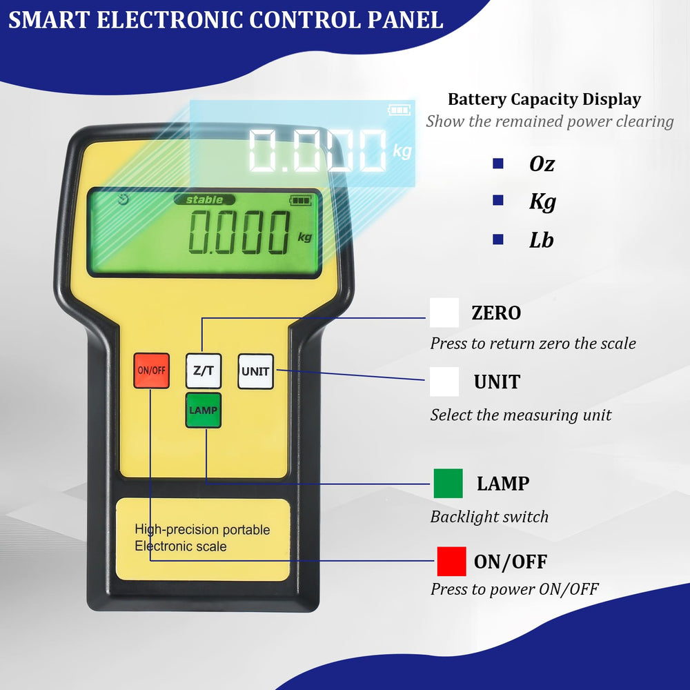 Auto-shutoff and auto-zero features conserve power and improve measurement reliability.