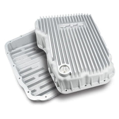 PPE heavy duty transmission pan brushed, external cooling fins illustrate enhanced cooling surface