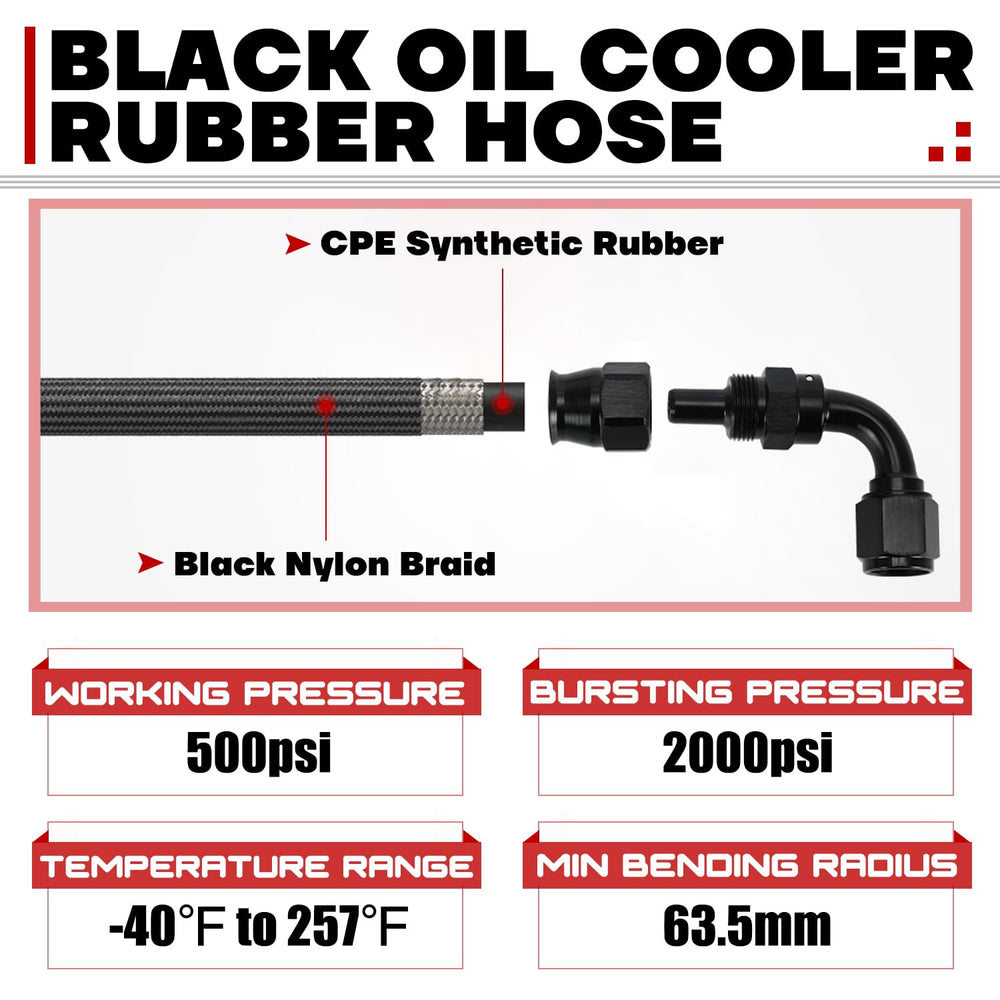 PQY return hose with 5/8-18 flare for steering box