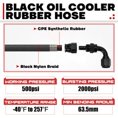 PQY return hose with 5/8-18 flare for steering box