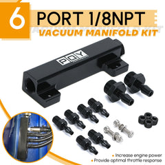 PQY vacuum block kit assembled, compact design fits race car engine bays