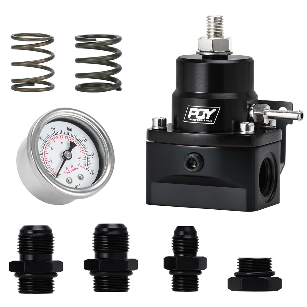 PQY adjustable EFI fuel pressure regulator kit, main view, enables precise fuel control for tuned engines.