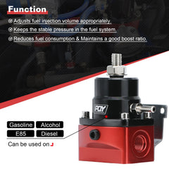 PQY gauge port offers easy 1/8" NPT access during setup.