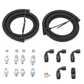 PQY AN6 hose kit assembly for LS swap steering routing.