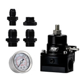 PQY fuel regulator AN8 feed AN6 return assembly enhances EFI fuel control