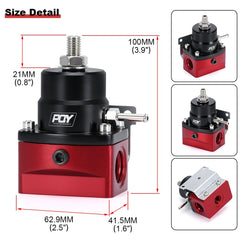 PQY OR8-AN8 fittings included for secure fuel connections.