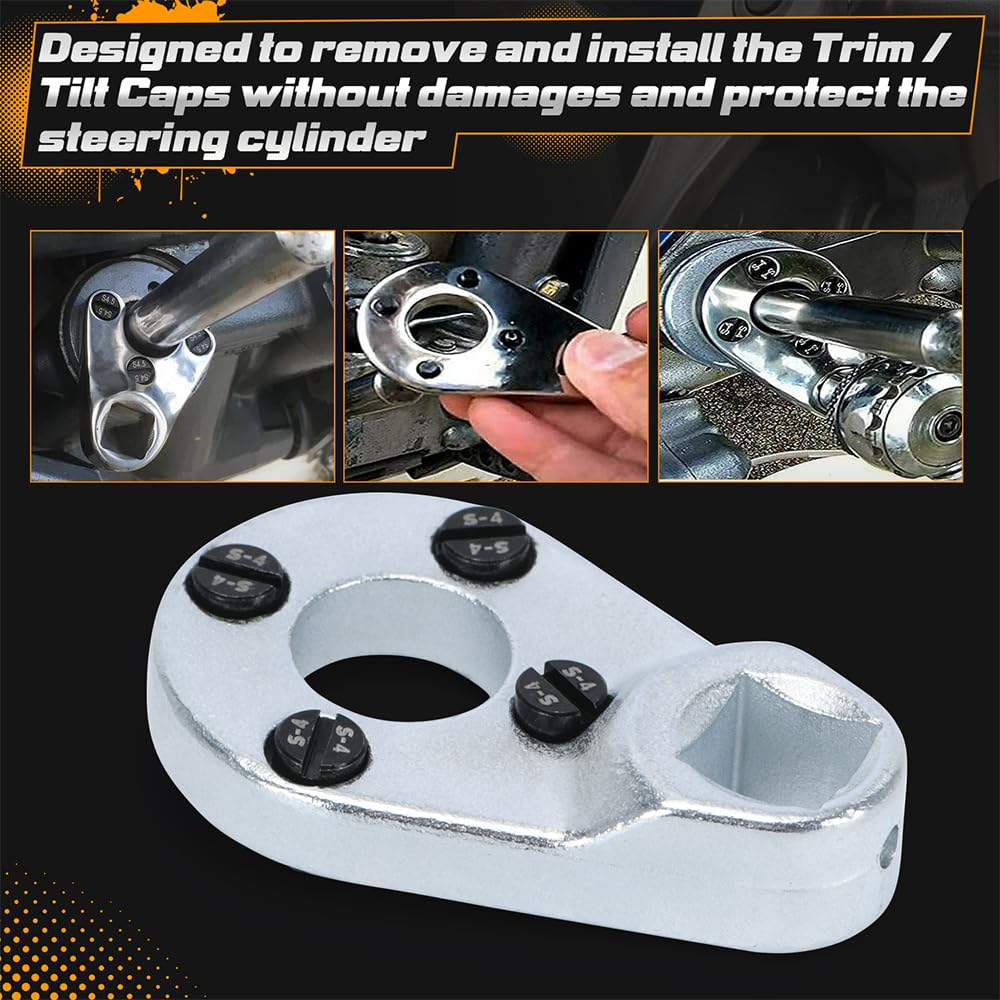 PQY wrench in use on a boat engine for torque-ready installation.