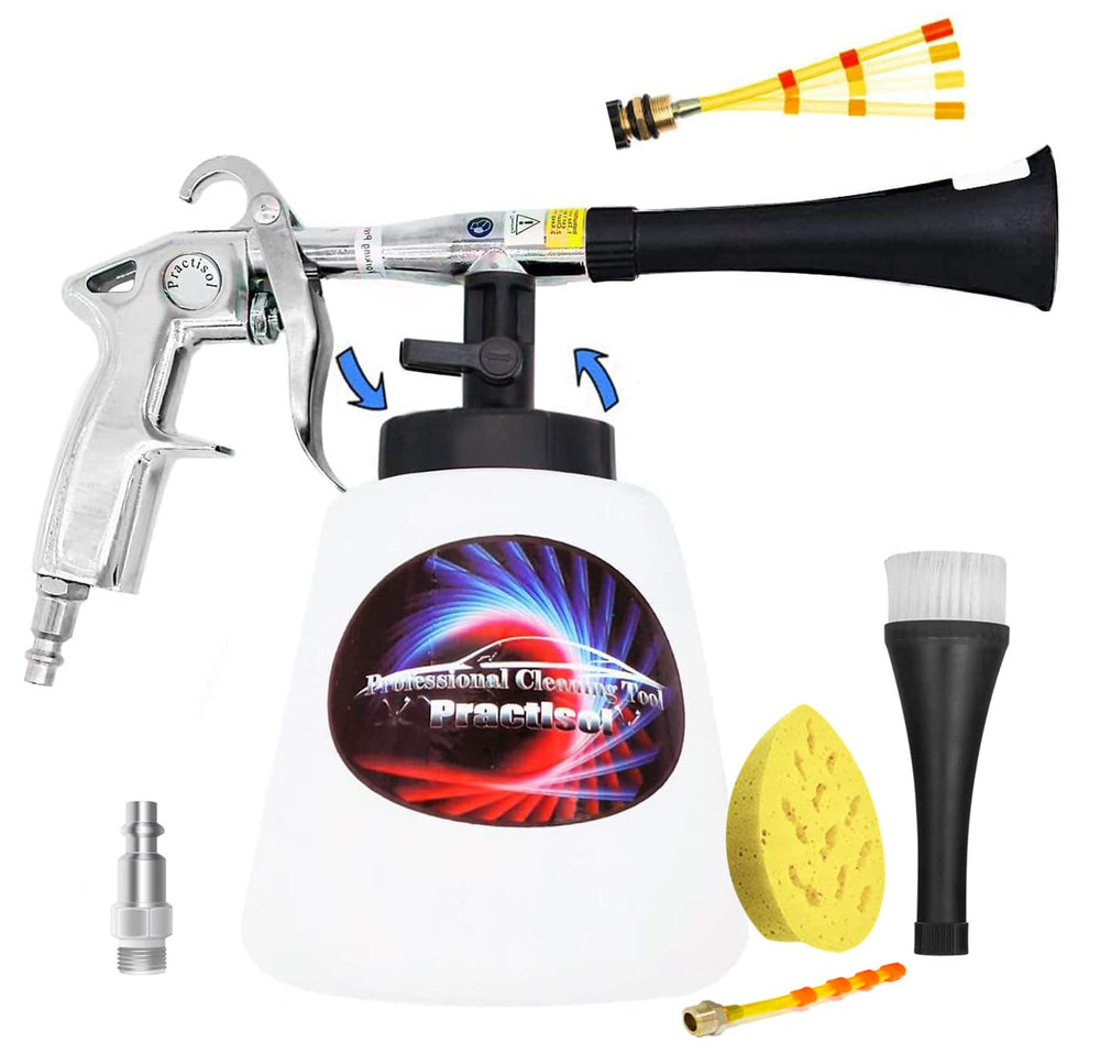 Practisol door jams cleaning with Practisol gun for thorough debris removal