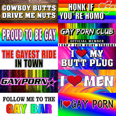 PREJOY Gay Pride magnet sticker collection for car fridge or bike