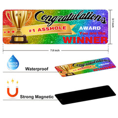 PREJOY rainbow magnet sticker on fridge for reusable home decor.