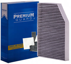 Premium Guard PC99458C close-up shows filtration media for cleaner cabin air.