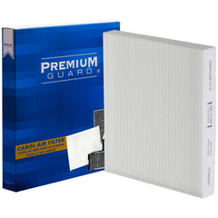 Premium Guard PC99525P cabin filter packaging shown for clean air filtration.