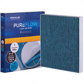 Premium Guard PC99549X filter, front view, purifies cabin air by trapping dust and pollen.