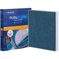 Premium Guard PC99549X filter, front view, purifies cabin air by trapping dust and pollen.