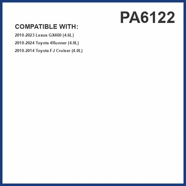 Premium Guard PG PA6122 packaging shows ready-to-use replacement.