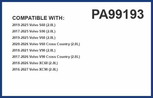 PA99193 side profile with durable housing for Volvo engines