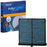 Premium Guard PureFlow packaging shows the cabin air filter ready for install.