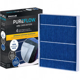 Premium Guard PureFlow filter closeup showing multi-layer filtration for clean cabin air.
