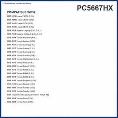Premium Guard PureFlow HEPA cabin filter PC5667HX installed in car dashboard area for cleaner cabin air.