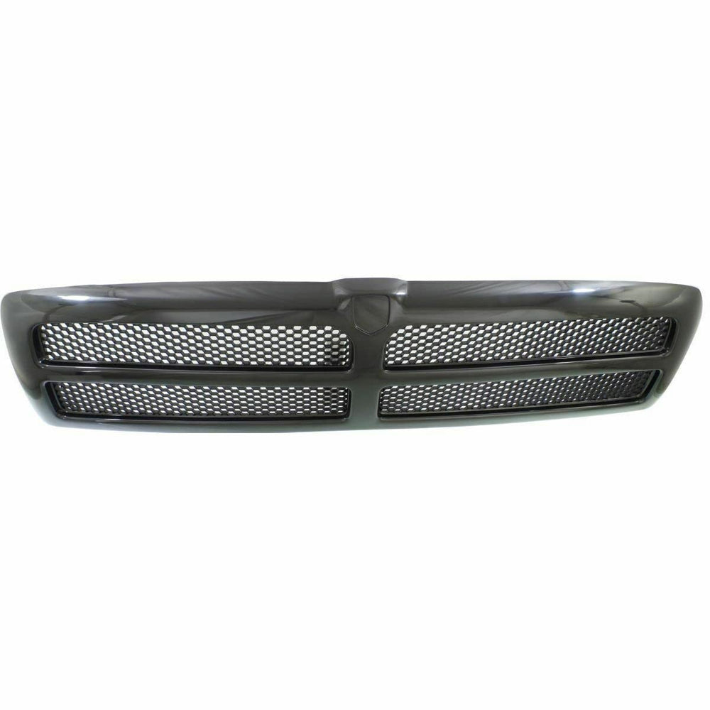 Premium Pickup Part front grille installed in all black boosts truck stance.