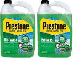 Prestone AS657 bug wash bottle ready for refilling windshield washer.