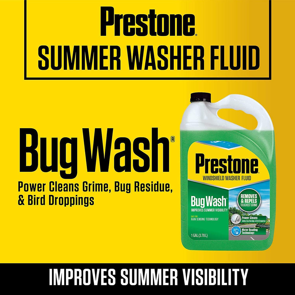 Windshield after cleaning with Prestone AS657 showing clear, streak-free visibility.