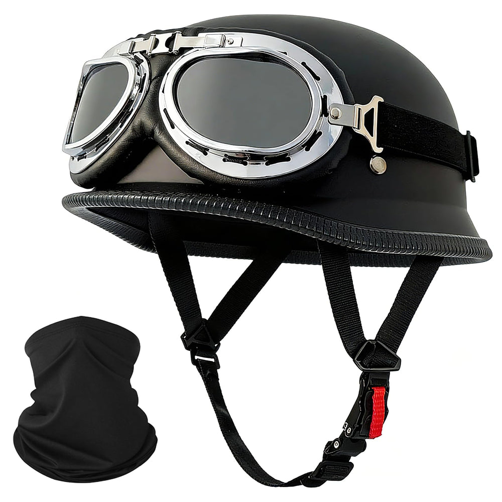 Pretoee German Style Helmet front view shows retro look and protective shell for city rides
