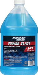 Prime Guard Power Blast windshield washer fluid, gallon bottle, protects to -20°F and clears frost for clear visibility