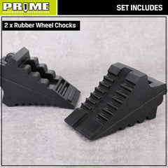 Prime 1 rubber wheel chocks offer durable, oil-resistant performance.