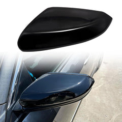 Priprilod glossy black left driver side mirror cap for Honda Civic 2016-2021, sleek replacement.