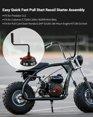 Prismora Predator 212 crank-start demonstrates quick, reliable ignition on rugged terrain.