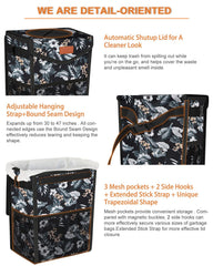 PU leather lid of Pritent trash can provides a tidy, premium look.