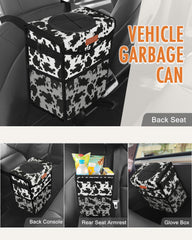 Pritent car trash can 2-gallon capacity fits compact spaces.