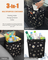 Pritent lid keeps odors contained and trash out of sight.